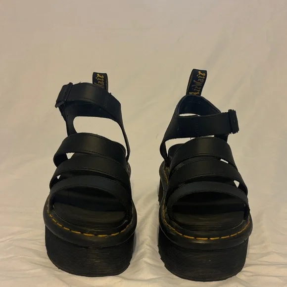Dr. Martens Black Platform Sandals - Picture 1 of 3